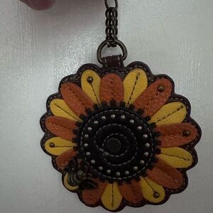 Chala Sunflower Key and Coin Holder Orange Yellow